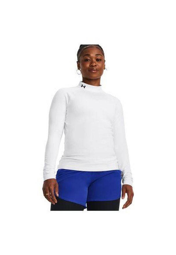 Koszulka termiczna damska Under Armour ColdGear Authentics golf. Typ kołnierza: golf. Kolor: biały. Sport: golf