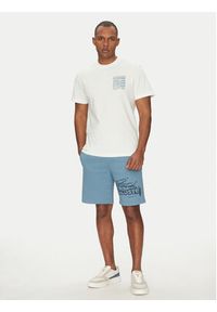 Lacoste T-Shirt TH0288 Écru Classic Fit. Materiał: bawełna