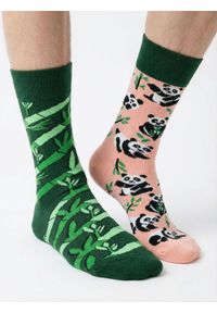 His Story - Skarpetki Bawełniane - Tematyczne - Panda i Pędy Bambusa. Kolor: wielokolorowy. Materiał: elastan, bawełna, poliamid #8