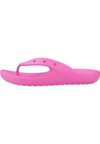 Klapki Crocs Model Classic Flip V2 Kolor Rose. Kolor: różowy. Materiał: syntetyk, materiał. Styl: sportowy