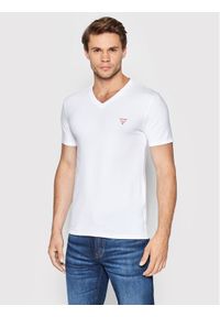 Guess T-Shirt M2YI32 J1311 Biały Super Slim Fit. Kolor: biały. Materiał: bawełna
