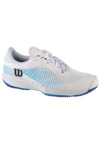 Buty do tenisa męskie Wilson Kaos Swift 15. Zapięcie: sznurówki. Kolor: biały. Materiał: guma, materiał, syntetyk. Szerokość cholewki: normalna. Sport: tenis