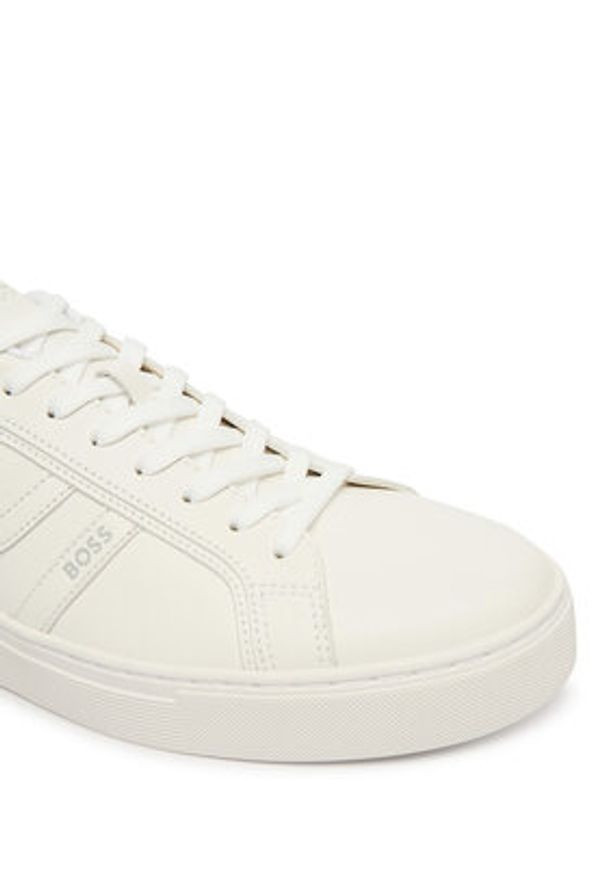 BOSS Sneakersy Rhys 50562636 Biały. Kolor: biały. Materiał: skóra