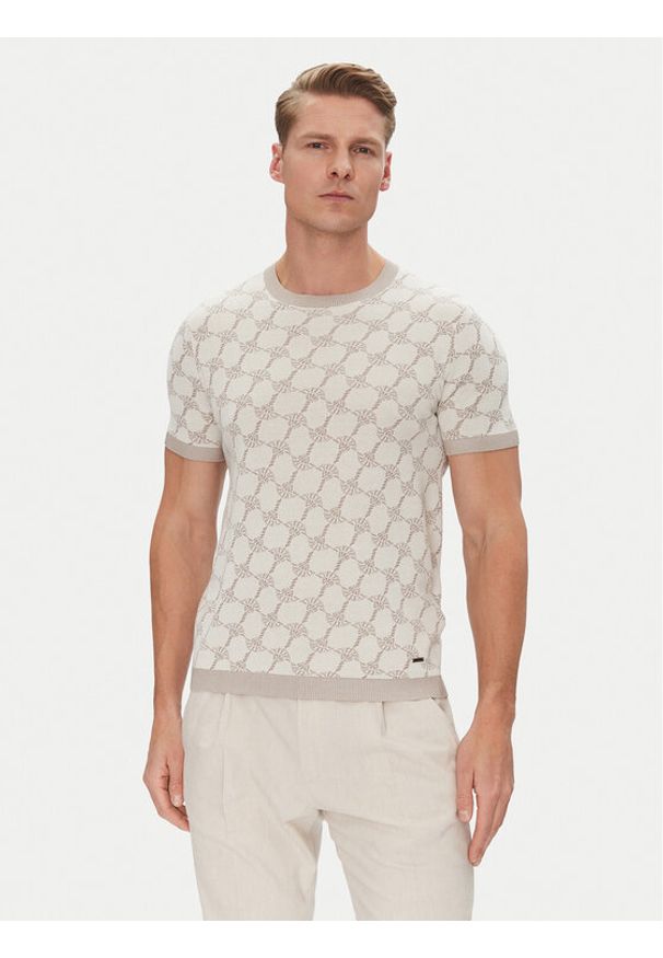 JOOP! T-Shirt 17 JK-17Ravao 30045832 Beżowy Modern Fit. Kolor: beżowy. Materiał: bawełna