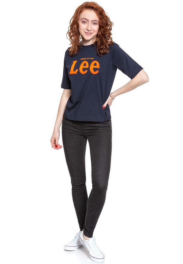 Lee - LEE T SHIRT DAMSKI TEE MIDNIGHT NAVY L43RAIMA 112109732