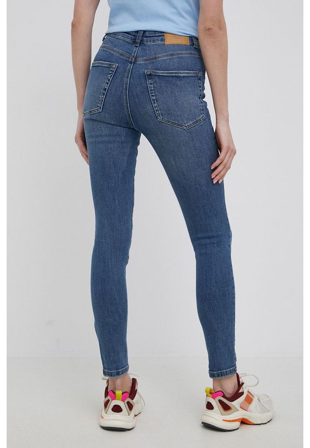 Vero Moda jeansy damskie high waist. Stan: podwyższony. Kolor: niebieski