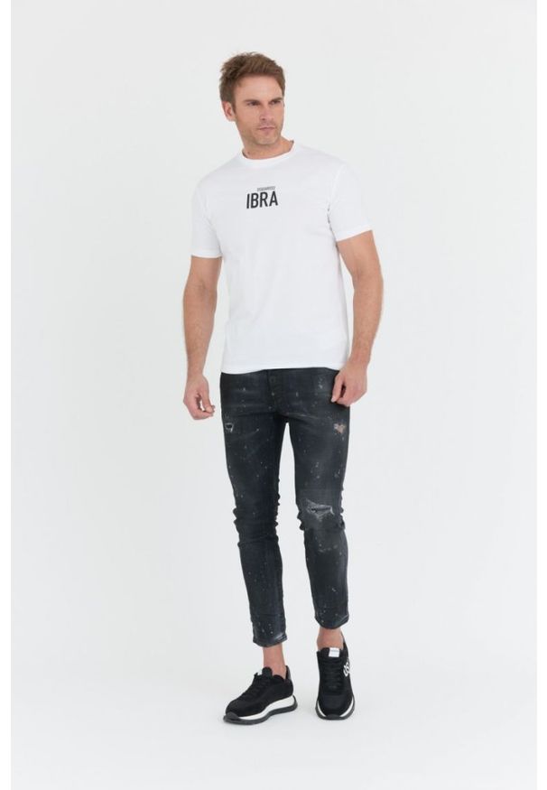 DSQUARED2 Biały t-shirt męski ibra, Rozmiar XL. Kolor: biały