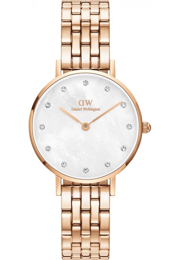 Zegarek Daniel Wellington Zegarek damski Daniel Wellington DW00100613 CYRKONIE różowe złoto. Kolor: złoty, wielokolorowy, różowy