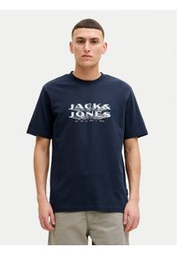 Jack & Jones T-Shirt Fusion 12289880 Niebieski Regular Fit. Kolor: niebieski. Materiał: bawełna #1