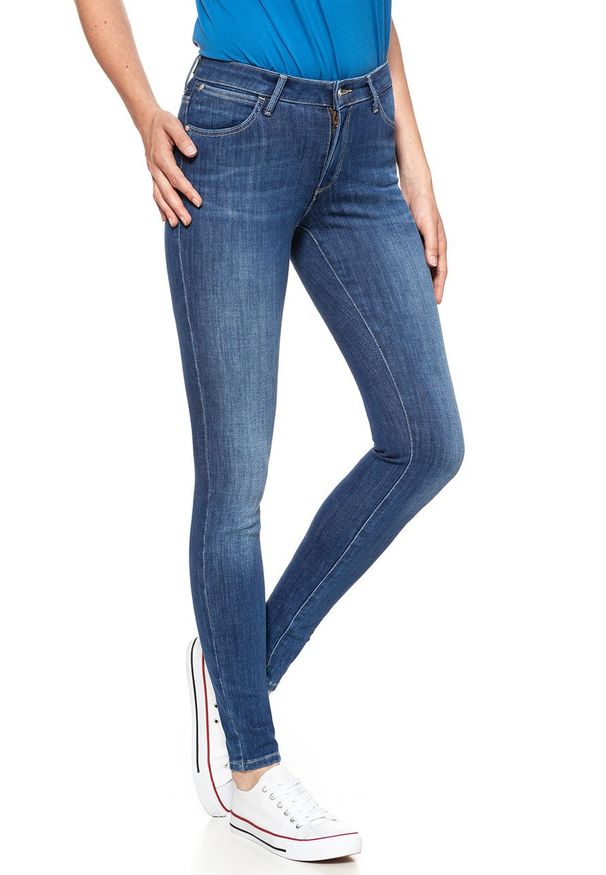 Wrangler - WRANGLER SUPER SKINNY SUMMER SKY W29JGT12W 112128559. Długość: długie. Wzór: aplikacja, ażurowy. Sezon: lato. Styl: klasyczny, sportowy
