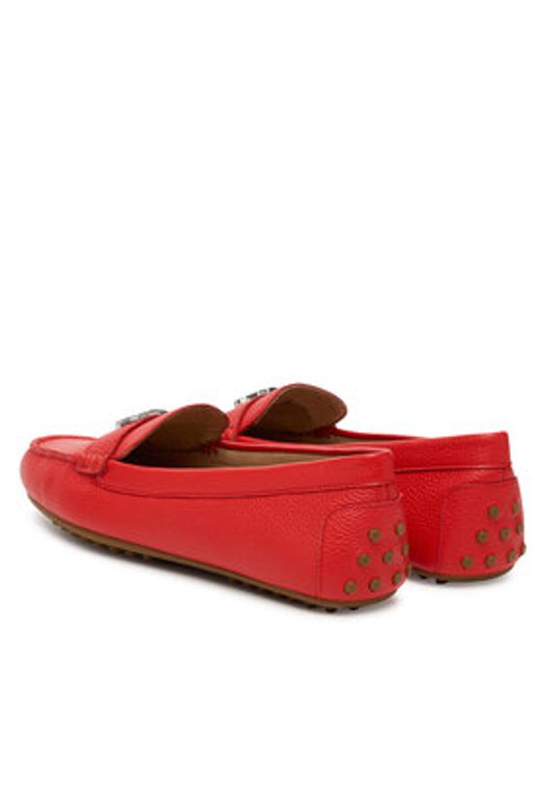 Lauren Ralph Lauren - LAUREN RALPH LAUREN Mokasyny Kingad 802942768015 Pomarańczowy. Kolor: pomarańczowy. Materiał: skóra