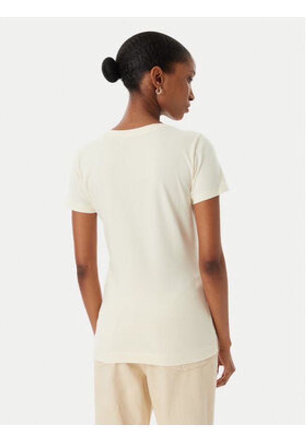 Guess T-Shirt W6RI32 J1314 Écru Regular Fit. Kolor: kremowy. Materiał: bawełna