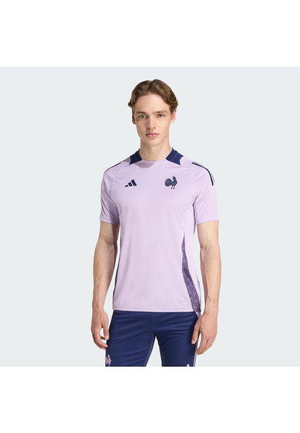 Adidas - Koszulka France Performance. Kolor: różowy. Sport: fitness, piłka nożna