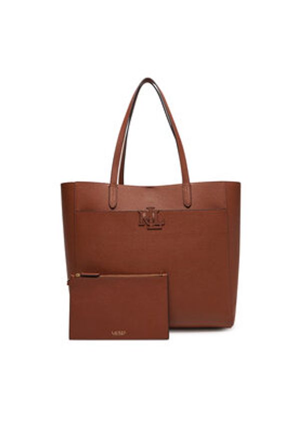 Lauren Ralph Lauren - LAUREN RALPH LAUREN Torebka 431960183001 Brązowy. Kolor: brązowy. Materiał: skórzane