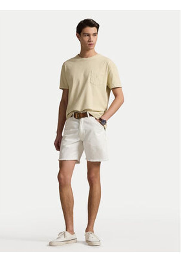 Polo Ralph Lauren T-Shirt 710969628007 Beżowy Custom Slim Fit. Typ kołnierza: polo. Kolor: beżowy. Materiał: bawełna