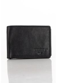 Męski Portfel Skórzany Czarny Mustang Denimo Wallet. Kolor: czarny. Materiał: skóra #1
