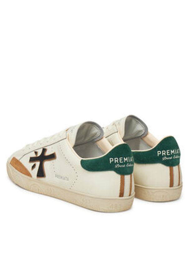Premiata Sneakersy STEVEN VAR 7284 Biały. Kolor: biały. Materiał: skóra