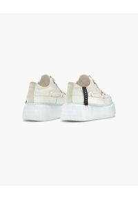 Inuikii - Sneakersy damskie INUIKII MATILDA CANVAS LOW. Okazja: na co dzień. Kolor: kremowy. Materiał: materiał, jeans, bawełna, guma. Szerokość cholewki: normalna #2