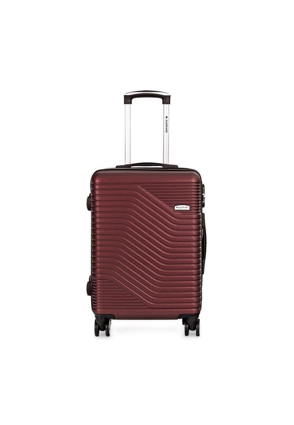 SAPPHIRE - Walizka na kółkach Sapphire ST-140 czerwona - średnia M DUO. Kolor: czerwony. Materiał: guma, materiał, kauczuk. Styl: klasyczny, elegancki