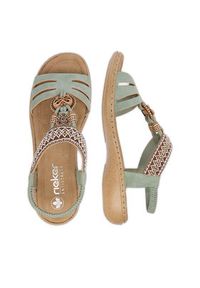 Rieker Sandały CEO-61855-52 Zielony jasny. Kolor: zielony. Materiał: skóra #6