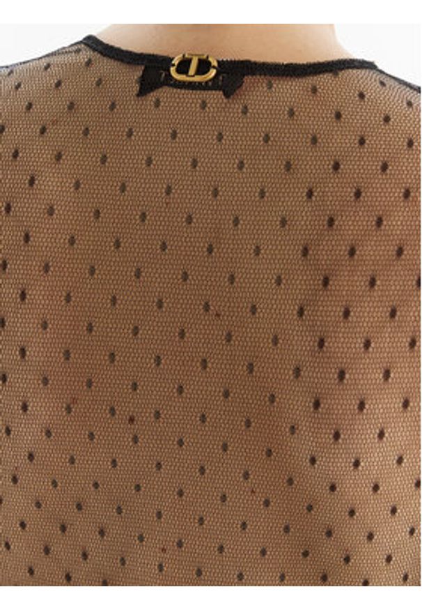 TwinSet - TWINSET Sukienka wieczorowa 252TT2021 Czarny Regular Fit. Kolor: czarny. Materiał: syntetyk. Styl: wizytowy