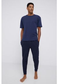 Calvin Klein Underwear Spodnie piżamowe męskie kolor granatowy wzorzyste. Kolor: niebieski. Materiał: materiał. Wzór: aplikacja