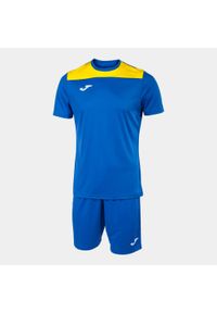 Joma Phoenix II Zestaw Sportowy dla Mężczyzn - Oddychający i Zrównoważony. Kolor: niebieski, żółty, wielokolorowy. Materiał: dresówka. Sport: piłka nożna