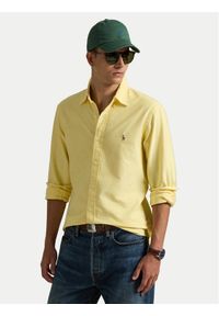 Polo Ralph Lauren Koszula 710795462004 Żółty Custom Fit. Typ kołnierza: polo. Kolor: żółty. Materiał: bawełna