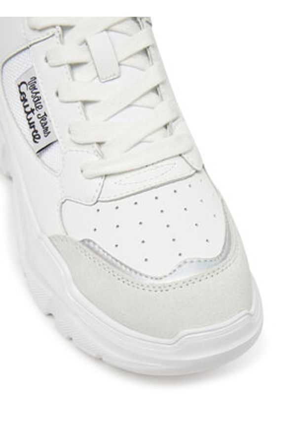 Versace Jeans Couture Sneakersy 78VA3SC2 Biały. Kolor: biały. Materiał: skóra