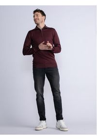 Petrol Industries Sweter M-3030-KWC207 Bordowy Slim Fit. Kolor: czerwony. Materiał: wiskoza #7