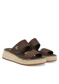 Calvin Klein Jeans Espadryle Sporty Rope Mg Lth Webbing YW0YW01704 Brązowy. Kolor: brązowy. Materiał: materiał. Styl: sportowy