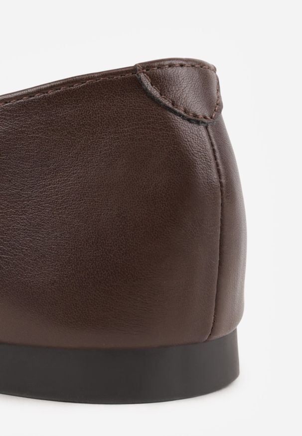 Born2be - Brązowe Balerinki Vices ze Szpiczastym Noskiem i Wkładką ze Skóry Naturalnej Belvisse. Okazja: na co dzień, do pracy, na spotkanie biznesowe. Nosek buta: szpiczasty. Kolor: brązowy. Materiał: skóra. Sezon: wiosna. Obcas: na obcasie. Styl: klasyczny, casual, biznesowy. Wysokość obcasa: niski