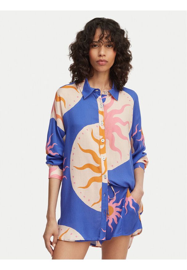 Maaji Koszula Dreambound PT2321CLS012 Niebieski Relaxed Fit. Kolor: niebieski. Materiał: wiskoza