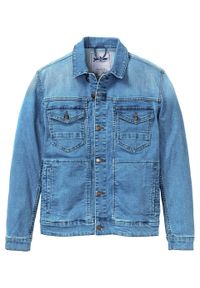 Kurtka dżinsowa ze stretchem bonprix jasnoniebieski denim. Kolor: niebieski. Materiał: denim #1