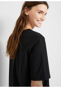 bonprix - Sukienka shirtowa oversized (2 szt.), z czystej bawełny. Kolor: czarny. Materiał: bawełna #3