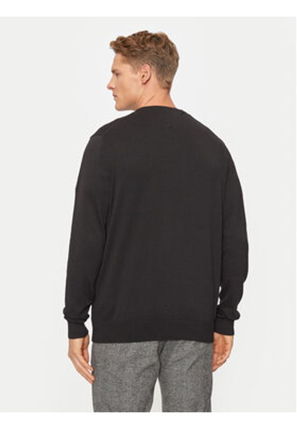 TOMMY HILFIGER - Tommy Hilfiger Sweter MW0MW14745 Czarny Regular Fit. Kolor: czarny. Materiał: bawełna