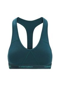Icebreaker - Biustonosz termoaktywny icebreaker Sprite Racerback. Kolor: zielony