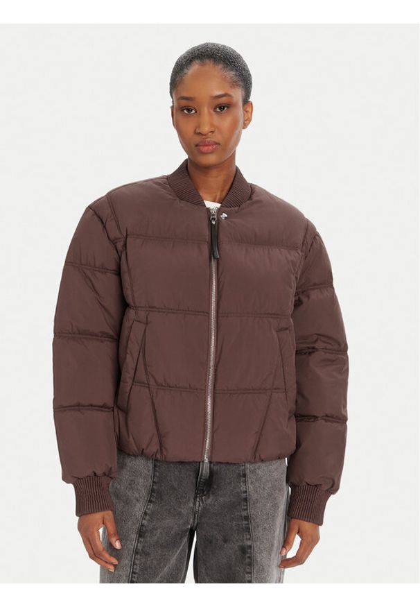 Hugo - HUGO Kurtka przejściowa Federella-1 50540265 Brązowy Relaxed Fit. Kolor: brązowy. Materiał: syntetyk