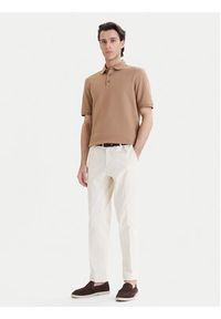 Bugatti Polo 8150-75104C Beżowy Regular Fit. Typ kołnierza: polo. Kolor: beżowy. Materiał: bawełna #6