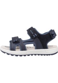 Geox - Sandały GEOX J SANDAL ALBEN BOY Niebieski. Kolor: niebieski. Materiał: tkanina, skóra. Sezon: lato