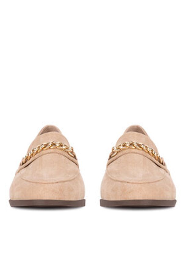 DeeZee Mokasyny LE527-14 Beżowy. Kolor: beżowy. Materiał: materiał