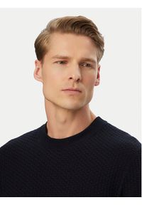 BOSS Sweter H-Nilton 50560468 Granatowy Regular Fit. Kolor: niebieski. Materiał: bawełna #5