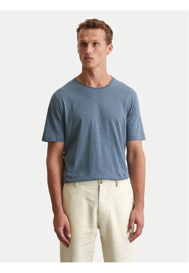 Marc O'Polo T-Shirt 536 2176 51270 Niebieski Regular Fit. Typ kołnierza: polo. Kolor: niebieski. Materiał: bawełna