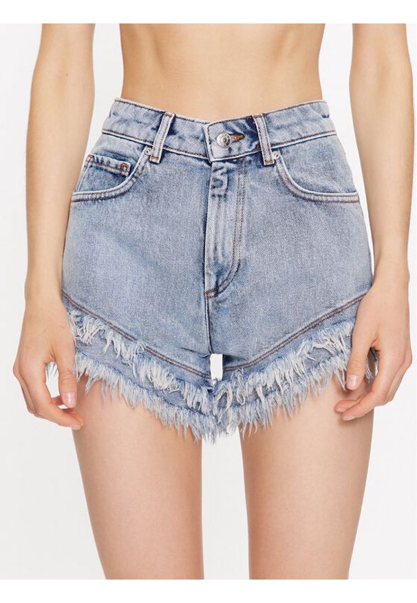 Hugo Szorty jeansowe 50487612 Błękitny Regular Fit. Kolor: niebieski. Materiał: bawełna, jeans