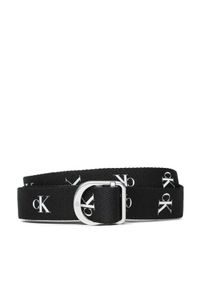 Calvin Klein Jeans Pasek Damski D-Ring Slider Webbing Belt 30 Mm K60K610359 Czarny. Kolor: czarny. Materiał: materiał