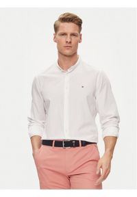 TOMMY HILFIGER - Tommy Hilfiger Koszula MW0MW34650 Biały Slim Fit. Kolor: biały. Materiał: bawełna #1