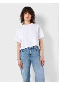 Noisy may - Noisy May T-Shirt Alena 27023863 Biały Cropped Fit. Kolor: biały. Materiał: bawełna #5