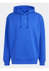 Adidas - adidas Bluza ALL SZN IX3950 Niebieski Loose Fit. Kolor: niebieski. Materiał: bawełna #5