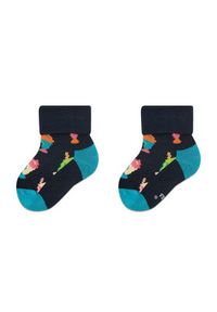 Happy-Socks - Happy Socks Zestaw 4 par wysokich skarpet dziecięcych XKFNT08-6500 Kolorowy. Materiał: materiał. Wzór: kolorowy #4