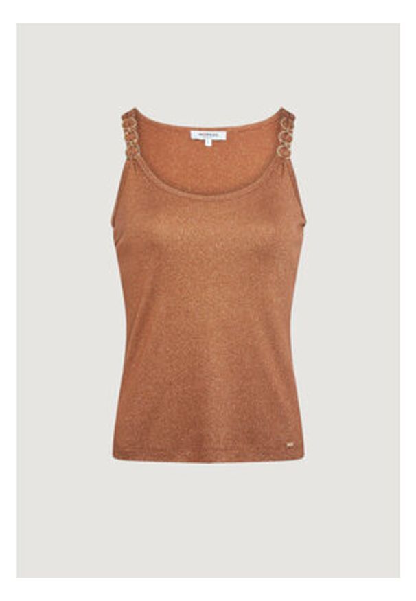 Morgan Top 251-DIDOA Miedziany Slim Fit. Kolor: brązowy. Materiał: wiskoza